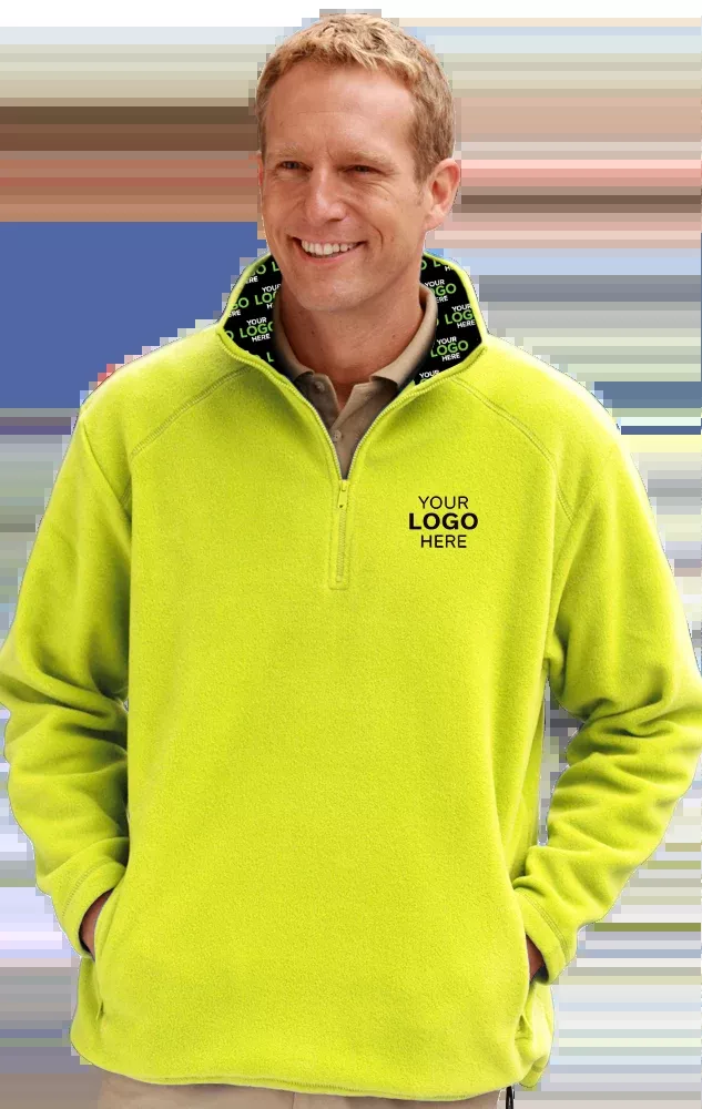 Blue Generation Your Logo Here Mens Micro Fleece Zip Pullover-BG9952H