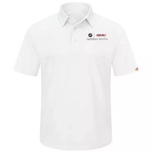 Buick GMC Men's Performance Knit Flex Series Pro Polo - White -5441WH