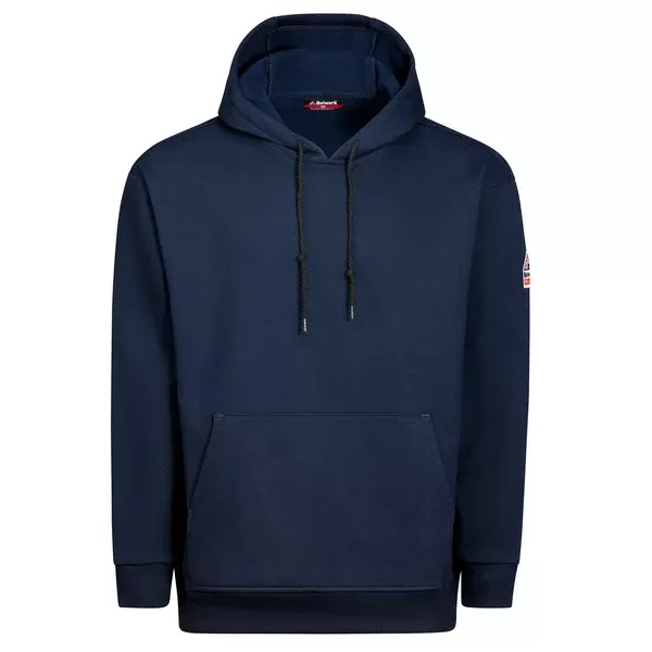 Bulwark FR Men's Fleece Hoodie Pullover - Navy - SEB4NV