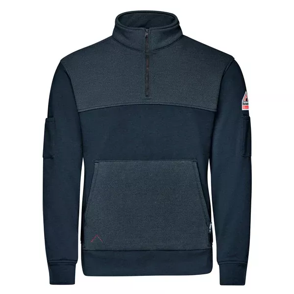 Bulwark Men’s FR Fleece 1/4 Zip - Navy - SMZ2NV