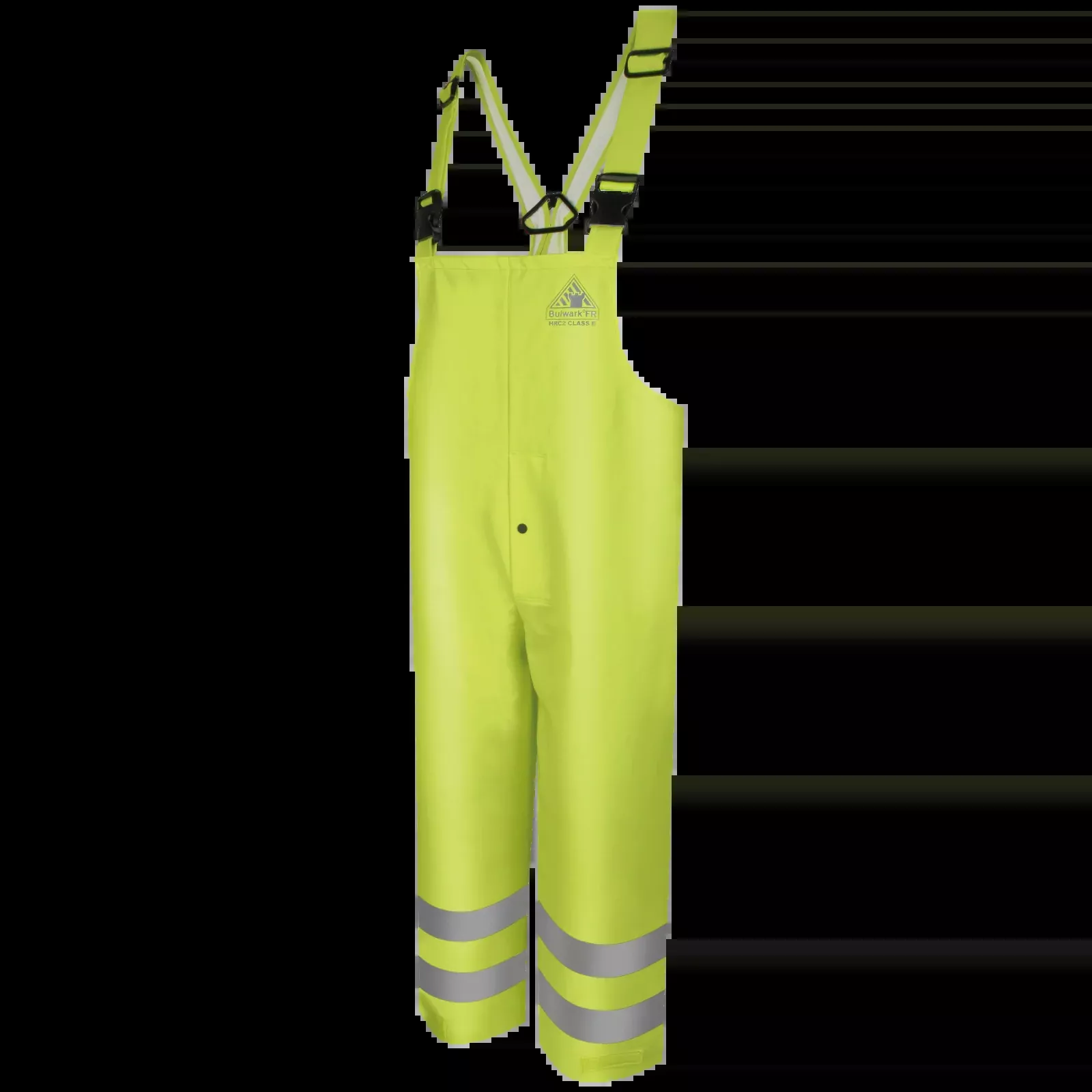 Bulwark Men's FR Hi-Visibility Rain Bib Overalls - Yellow/Green - BXN4YE
