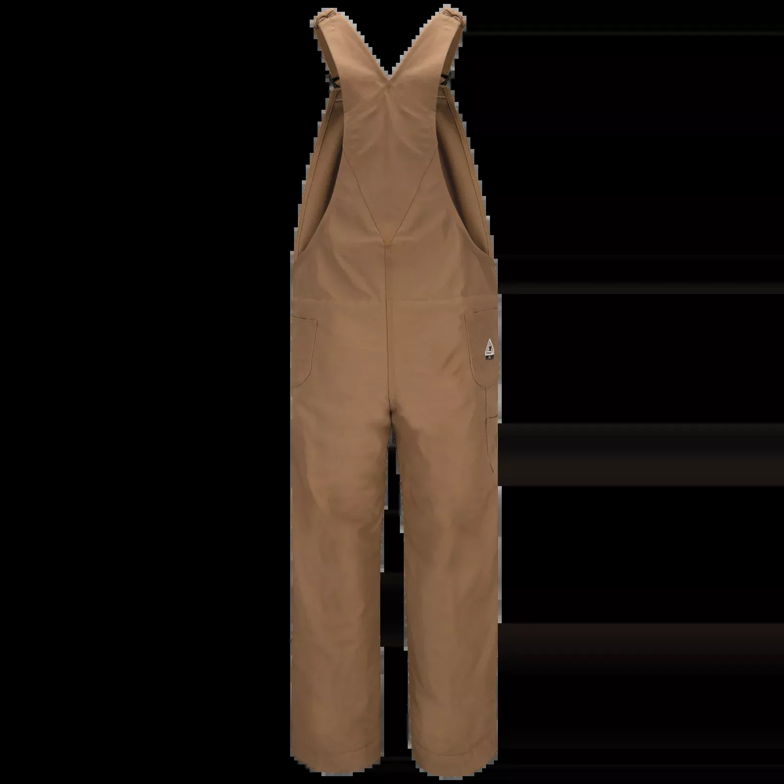 Bulwark Men's Heavyweight FR Insulated Brown Duck Bib Overall with Knee Zip - Brown Duck -BLN6BD