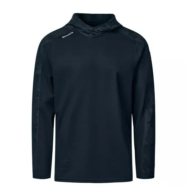 Bulwark Men's Long Sleeve Flex Knit Hooded Tee - Navy - STH2NV