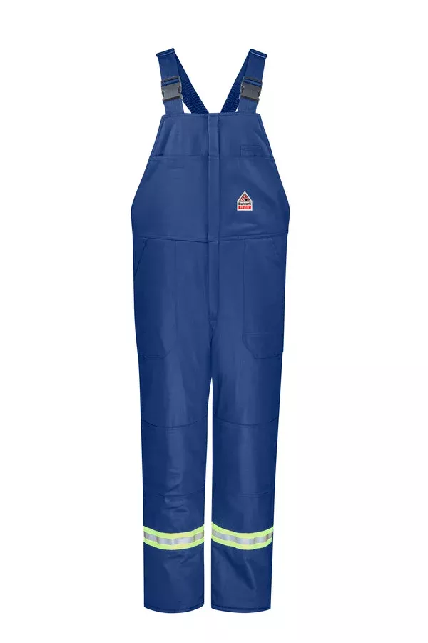 BulwarkMen's Midweight Excel FR Deluxe Insulated Bib Overall with Reflective Trim - Navy - BLCTNV