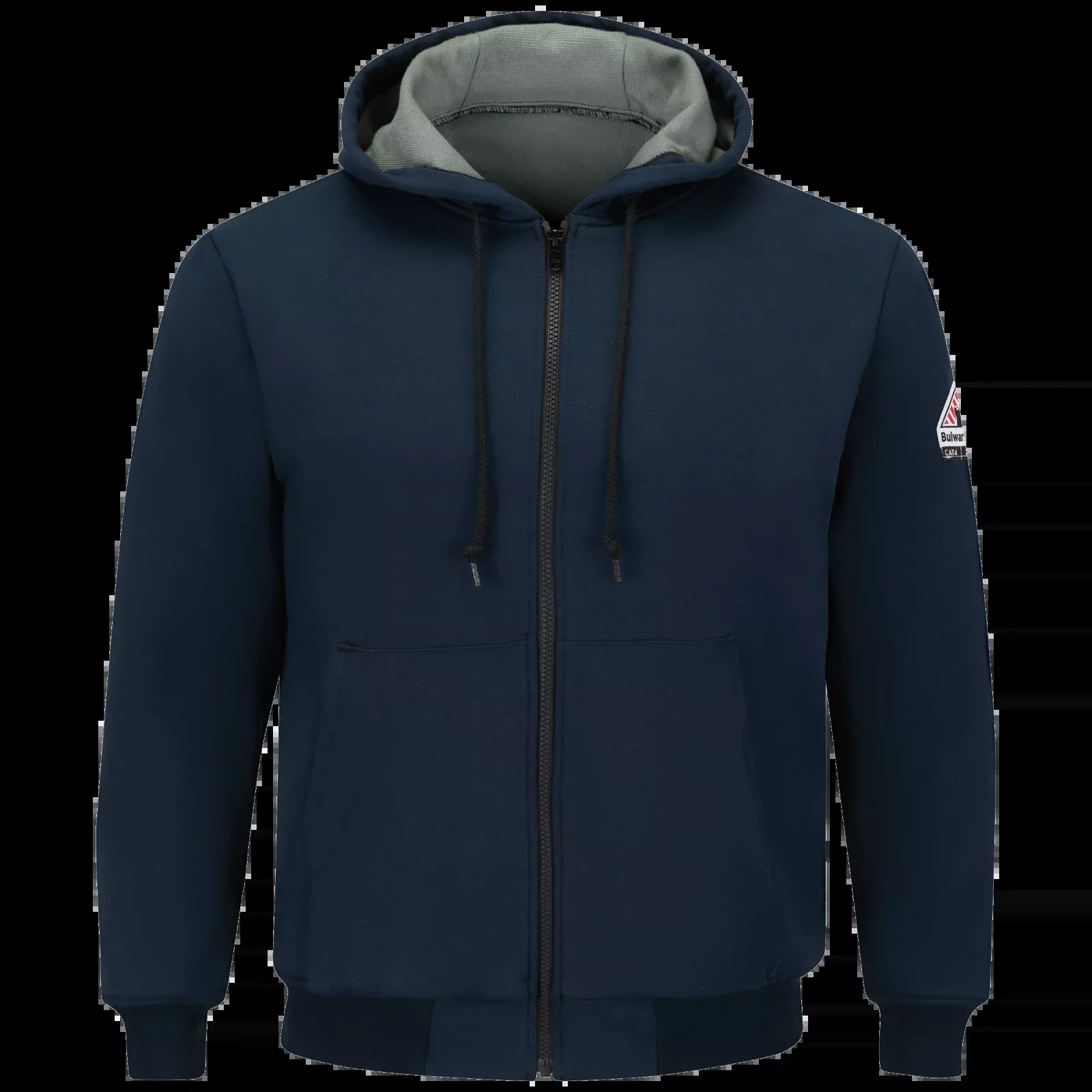 BulwarkMen's Thermal Lined Zip-Front Hooded Sweatshirt- Navy - SEZ4NV