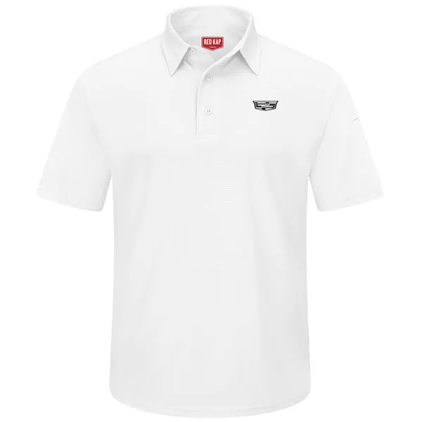 Cadillac Men's Performance Knit Flex Series Pro Polo- White - 5624WH