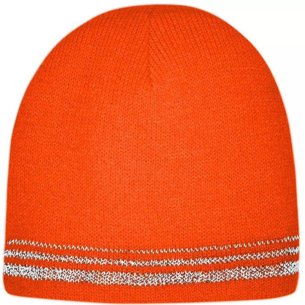 CLOSEOUT - CornerStoneLined Enhanced Visibility With Reflective Stripes Beanie