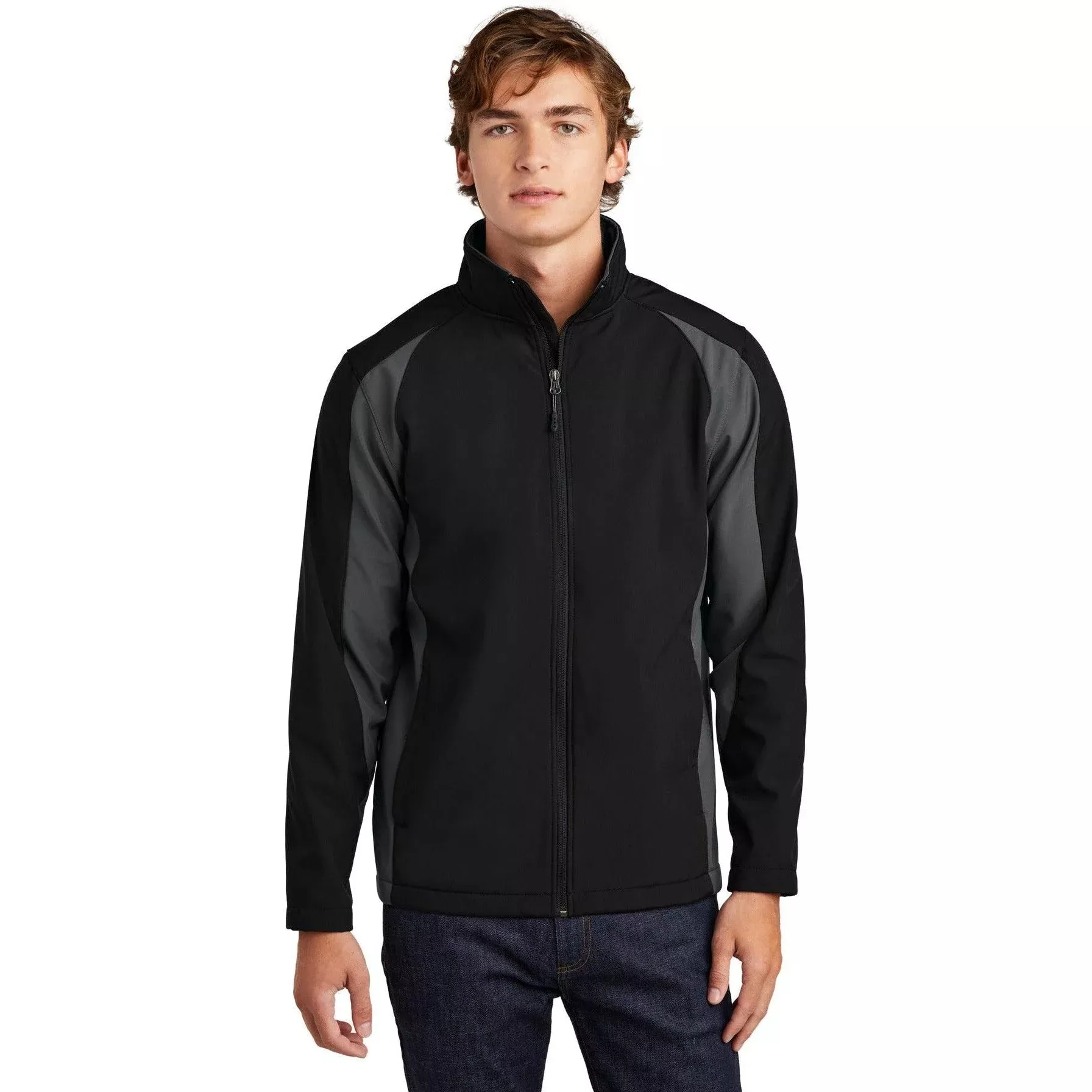 CLOSEOUT - Sport-Tek Colorblock Soft Shell Jacket