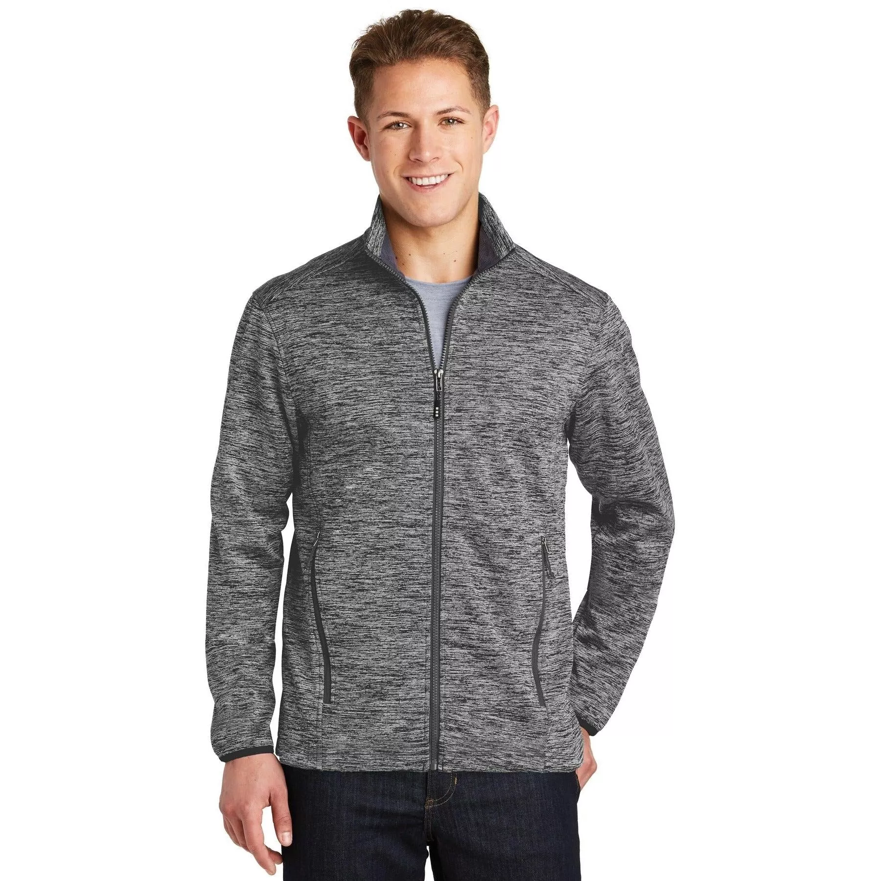 CLOSEOUT - Sport-Tek Electric Heather Soft Shell Jacket