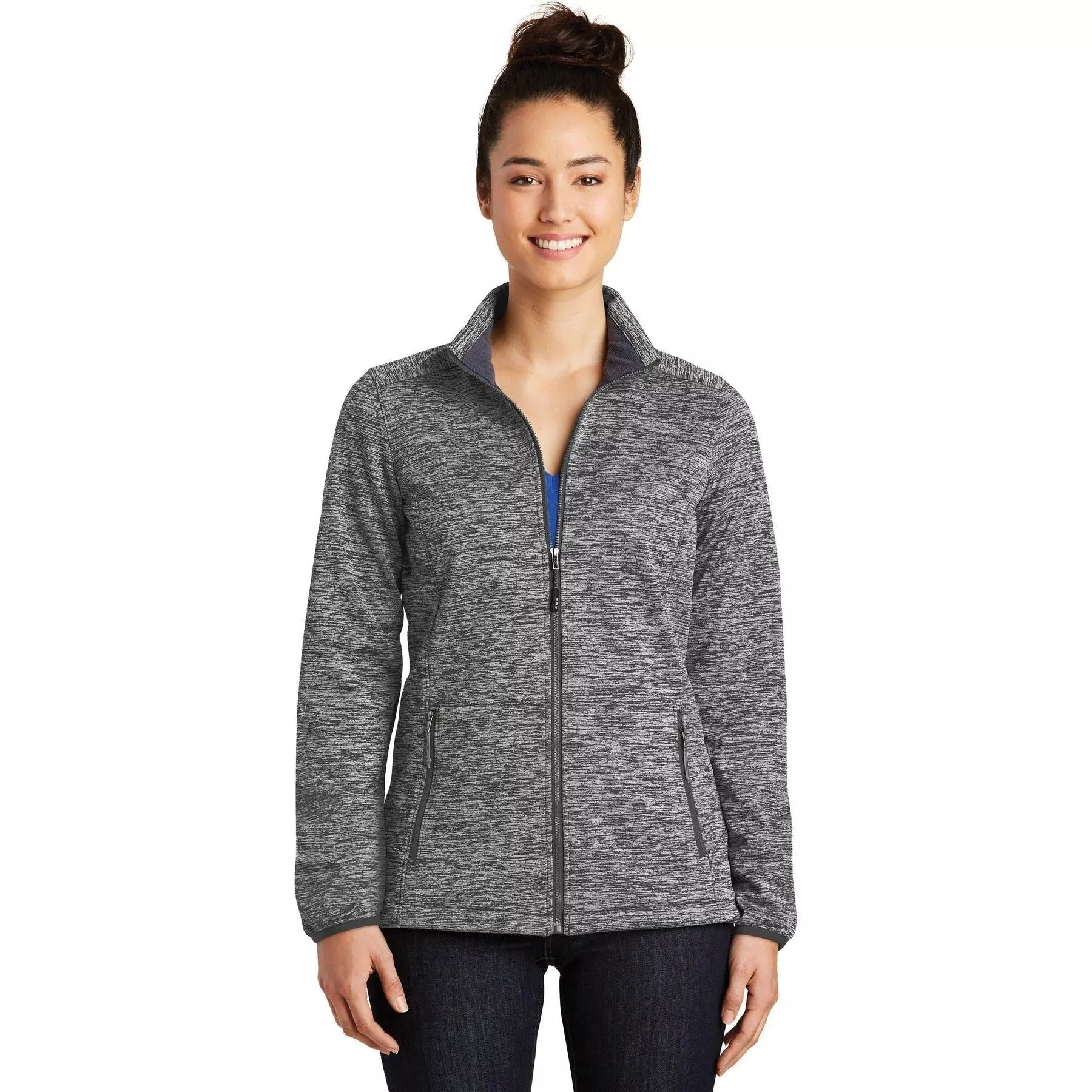 CLOSEOUT - Sport-Tek Women's Electric Heather Soft Shell Jacket