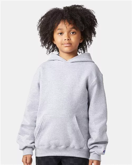 Custom Embroidered - Champion - Youth Powerblend Hooded Sweatshirt - S790
