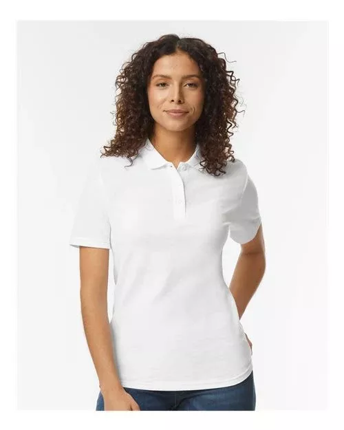 Custom Embroidered - Gildan - Softstyle Women's Pique Polo - 64800L