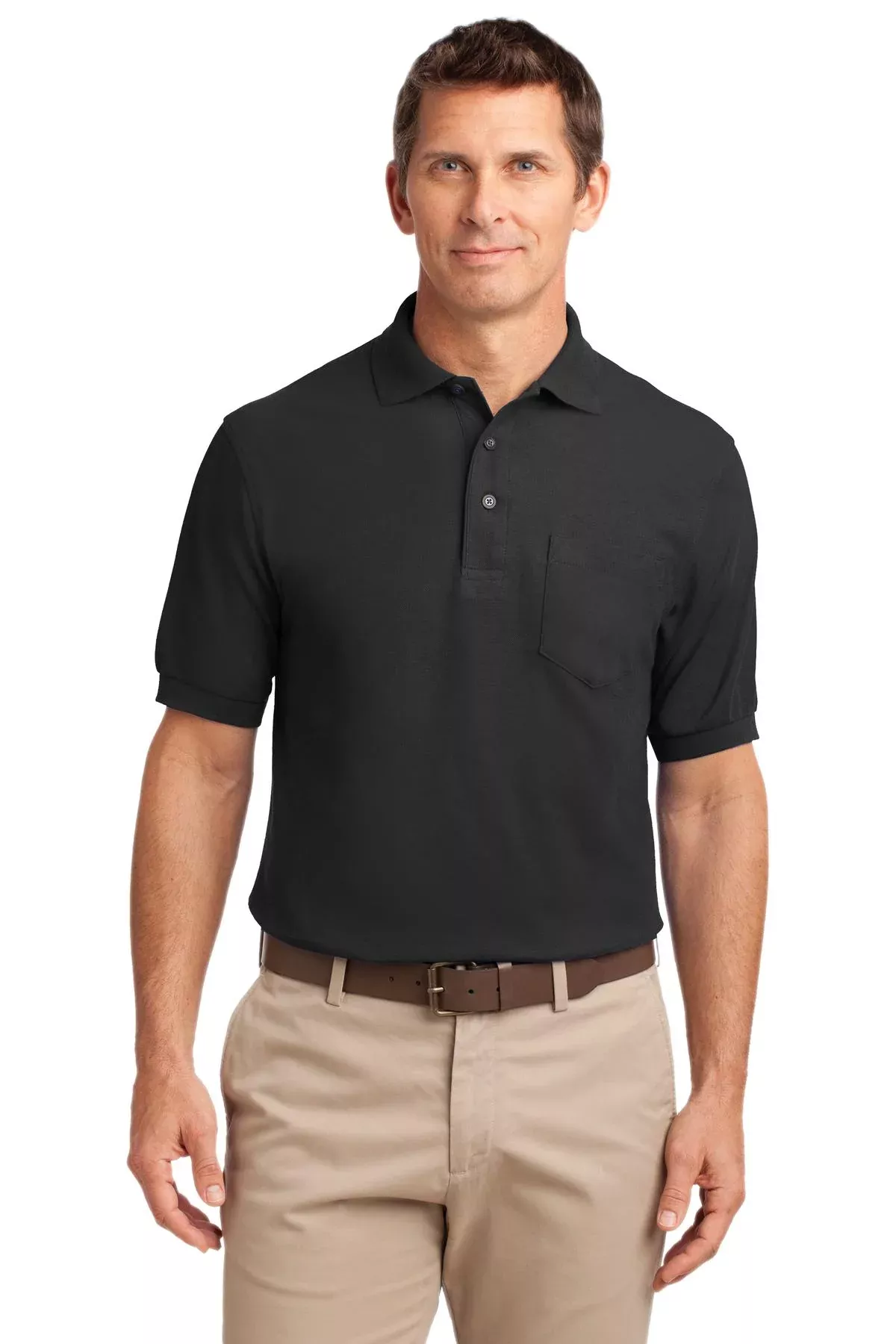 Custom Embroidered - Port Authority© Silk Touch© Polo with Pocket.K500P