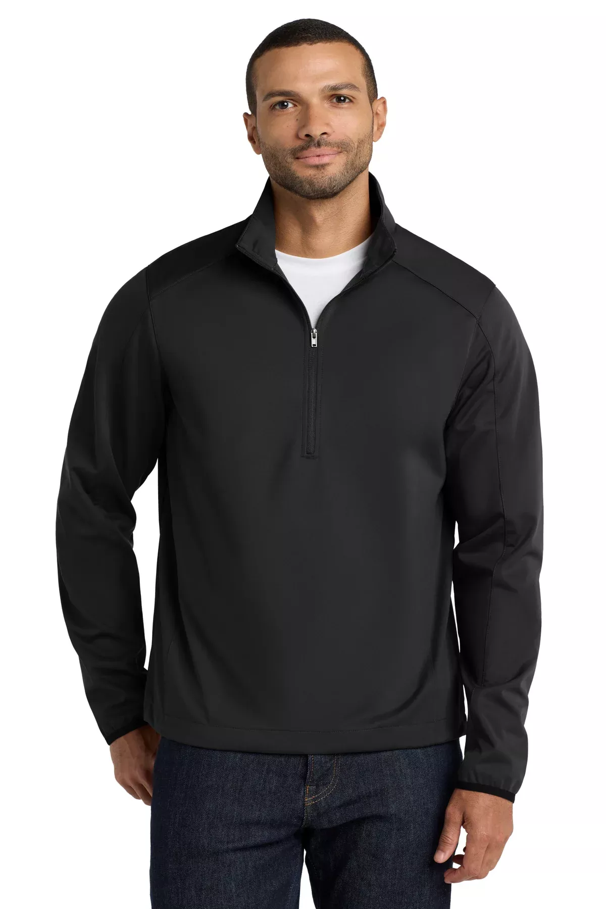 Custom Embroidery or DTF Print - Port Authority Active 1/2-Zip Soft Shell Jacket. J716
