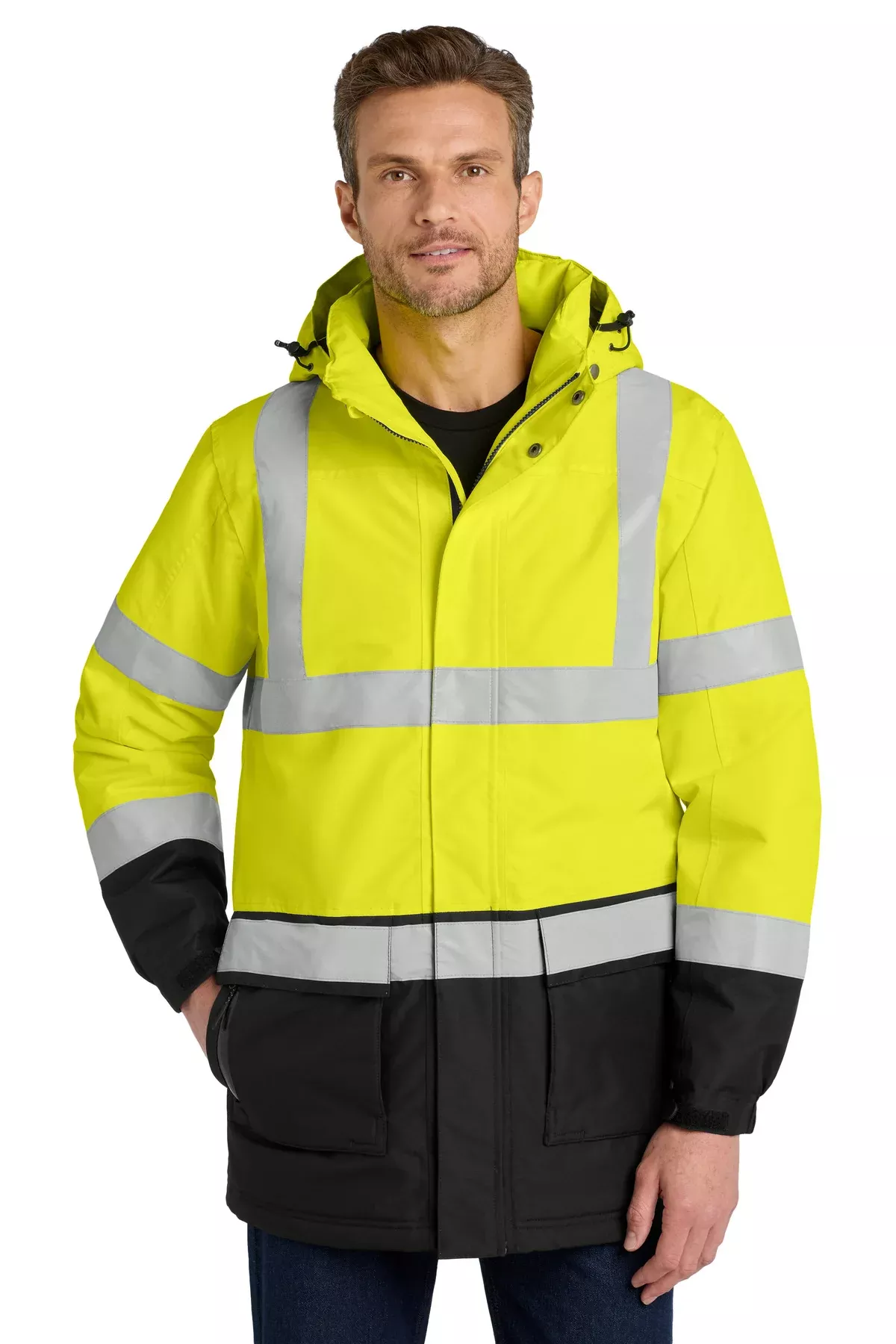 Custom Embroidery or DTF Print - Port Authority ANSI 107 Class 3 Safety Heavyweight Parka. J799S