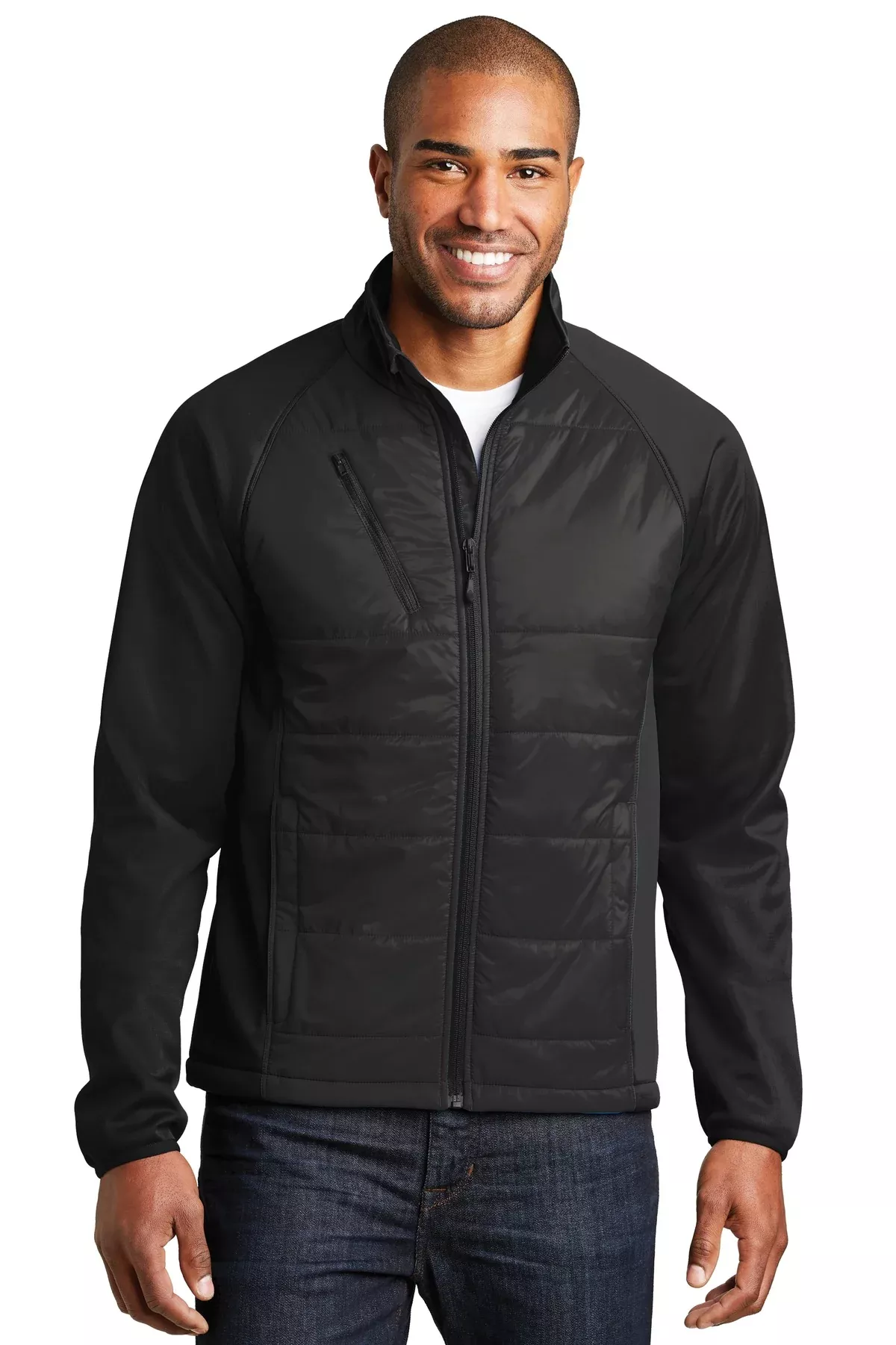 Custom Embroidery or DTF Print - Port Authority Hybrid Soft Shell Jacket. J787