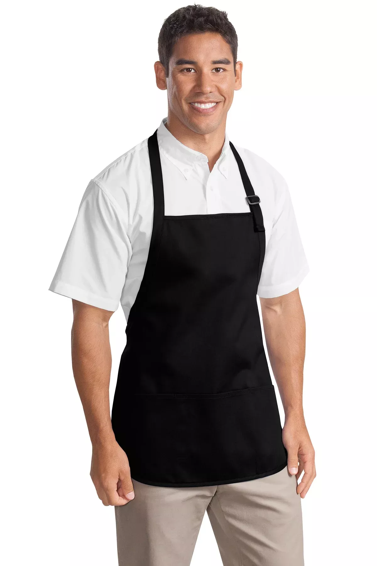 Custom Embroidery or DTF Print - Port Authority Medium-Length Apron with Pouch Pockets.A510