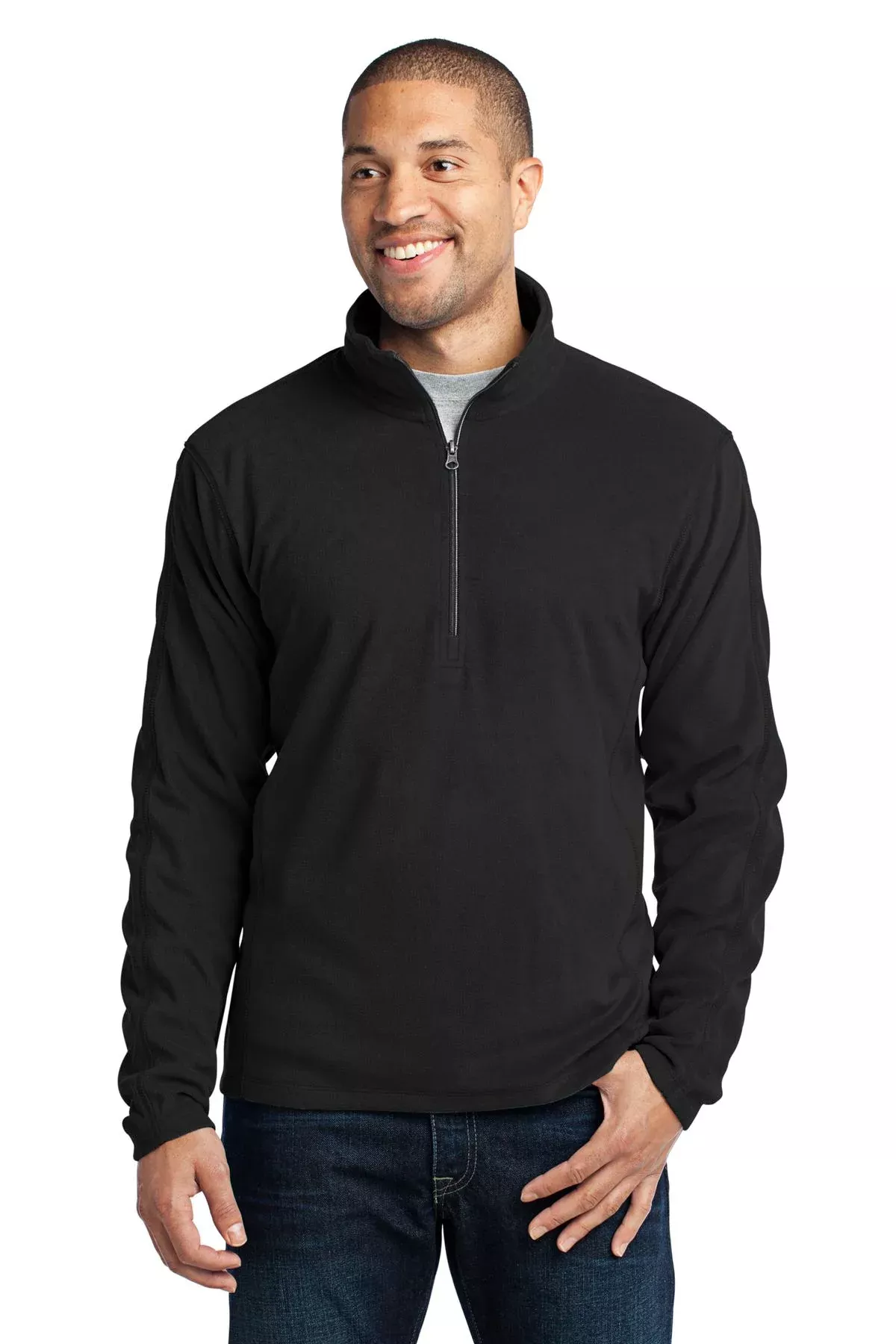 Custom Embroidery or DTF Print - Port Authority Microfleece 1/2-Zip Pullover. F224