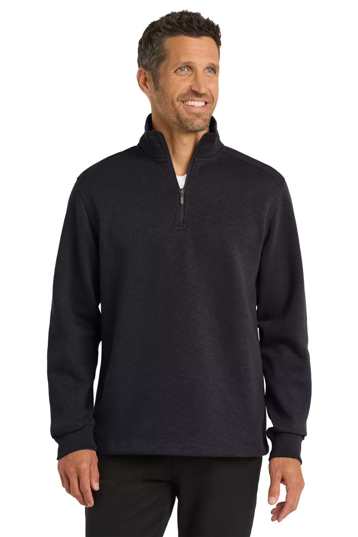 Custom Embroidery or DTF Print - Port Authority Slub Fleece 1/4-Zip Pullover. F295