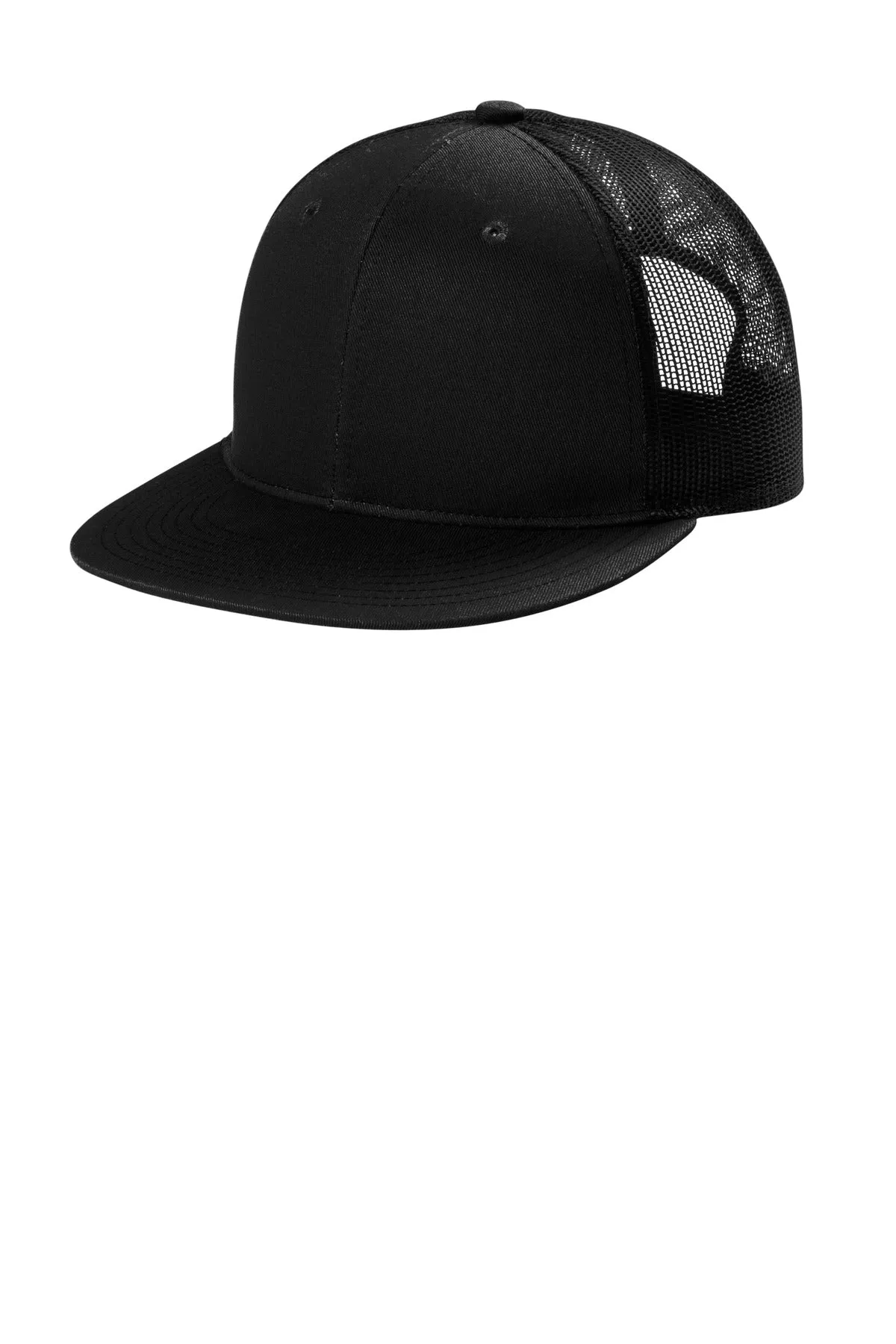 Custom Embroidery or DTF Print - Port Authority Snapback Flat Bill Trucker Cap C407