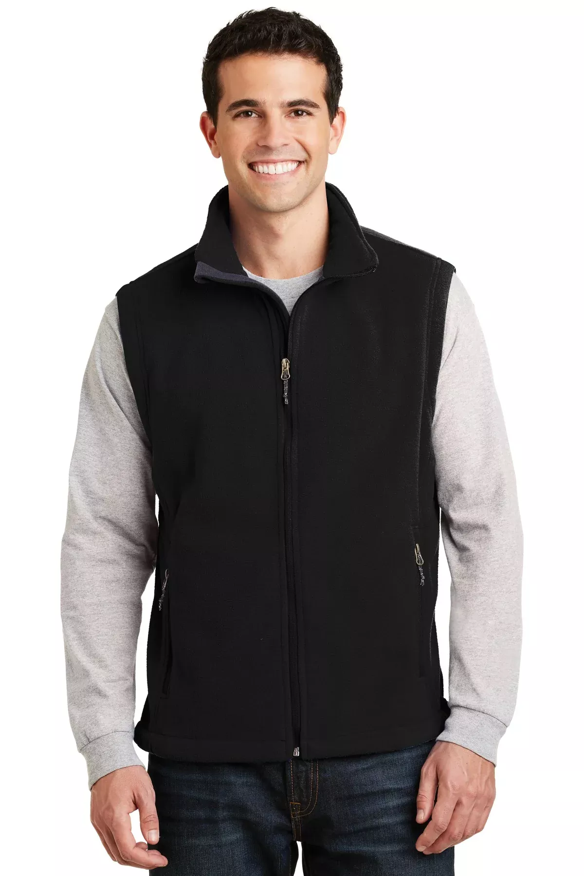 Custom Embroidery or DTF Print - Port Authority Value Fleece Vest. F219