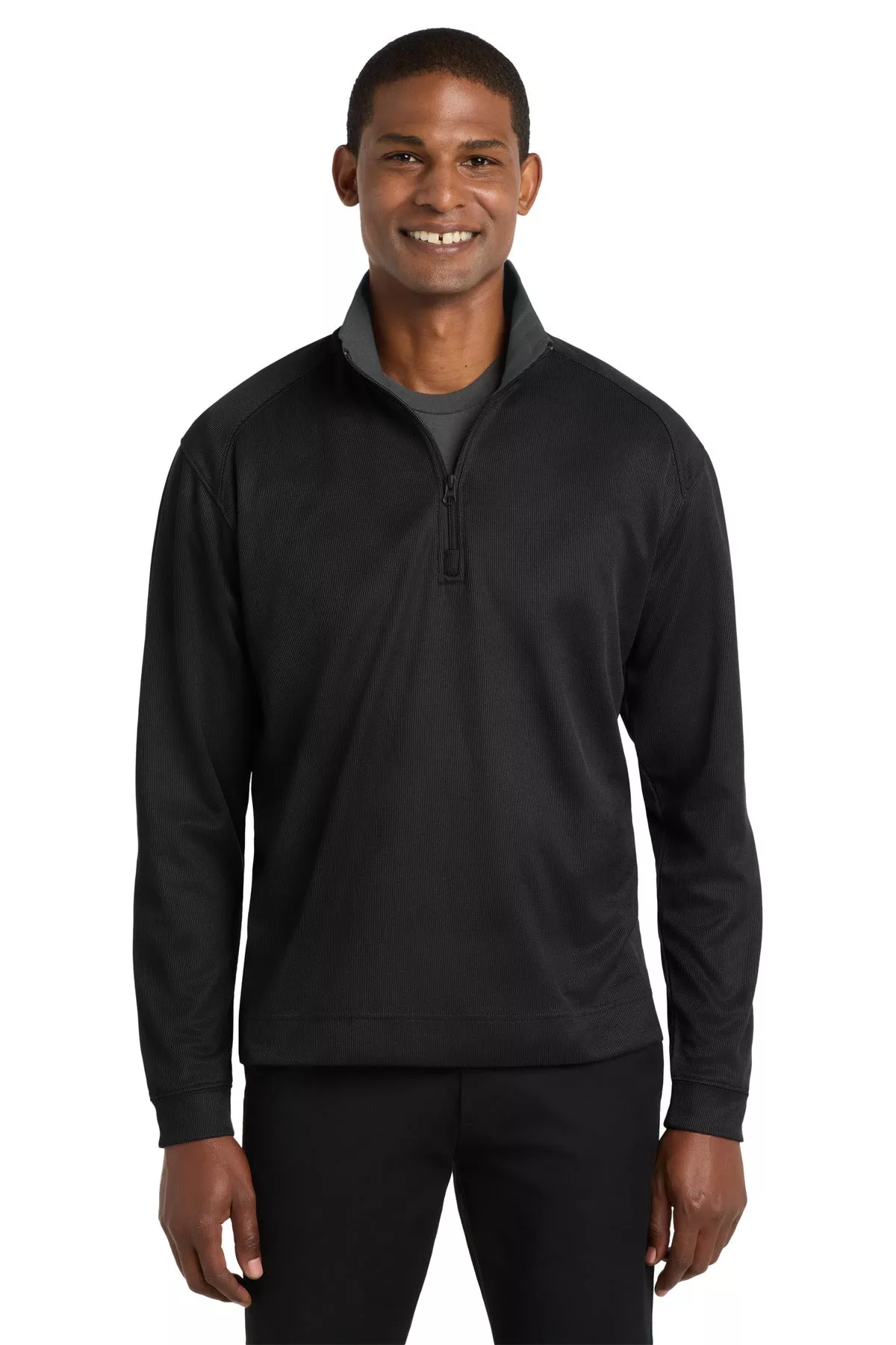 Custom Embroidery or DTF Print - Port Authority Vertical Texture 1/4-Zip Pullover. K805