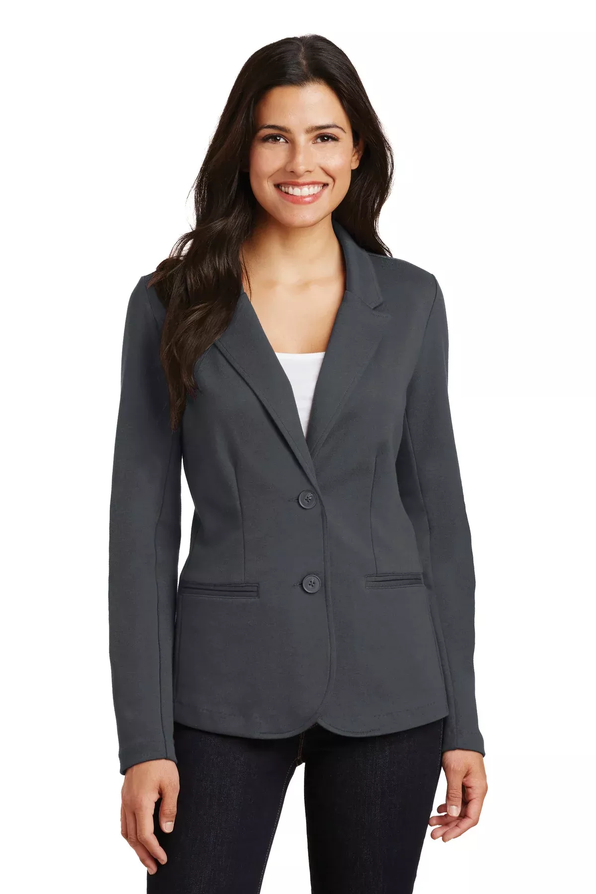 Custom Embroidery or DTF Print - Port Authority Women's Knit Blazer. LM2000