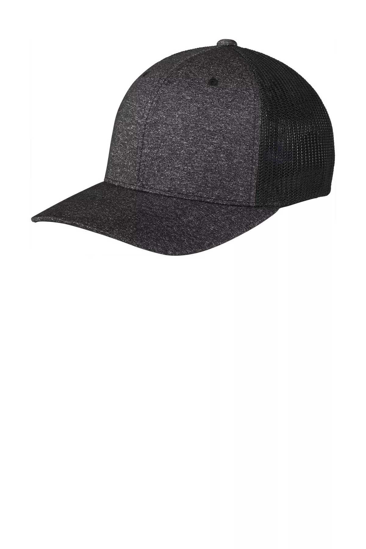 Custom Embroidery or DTF Print - Port AuthorityFlexfitMelange Mesh Back Trucker Cap C302
