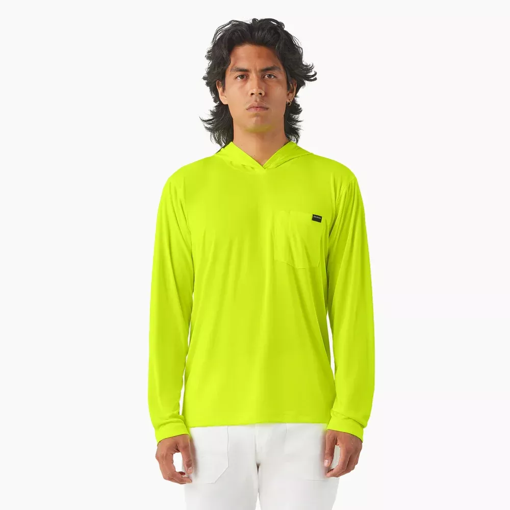 Dickie's MENS LIGHTWEIGHT UV SHIELD SHIRT-A8632-NEON YELLOW