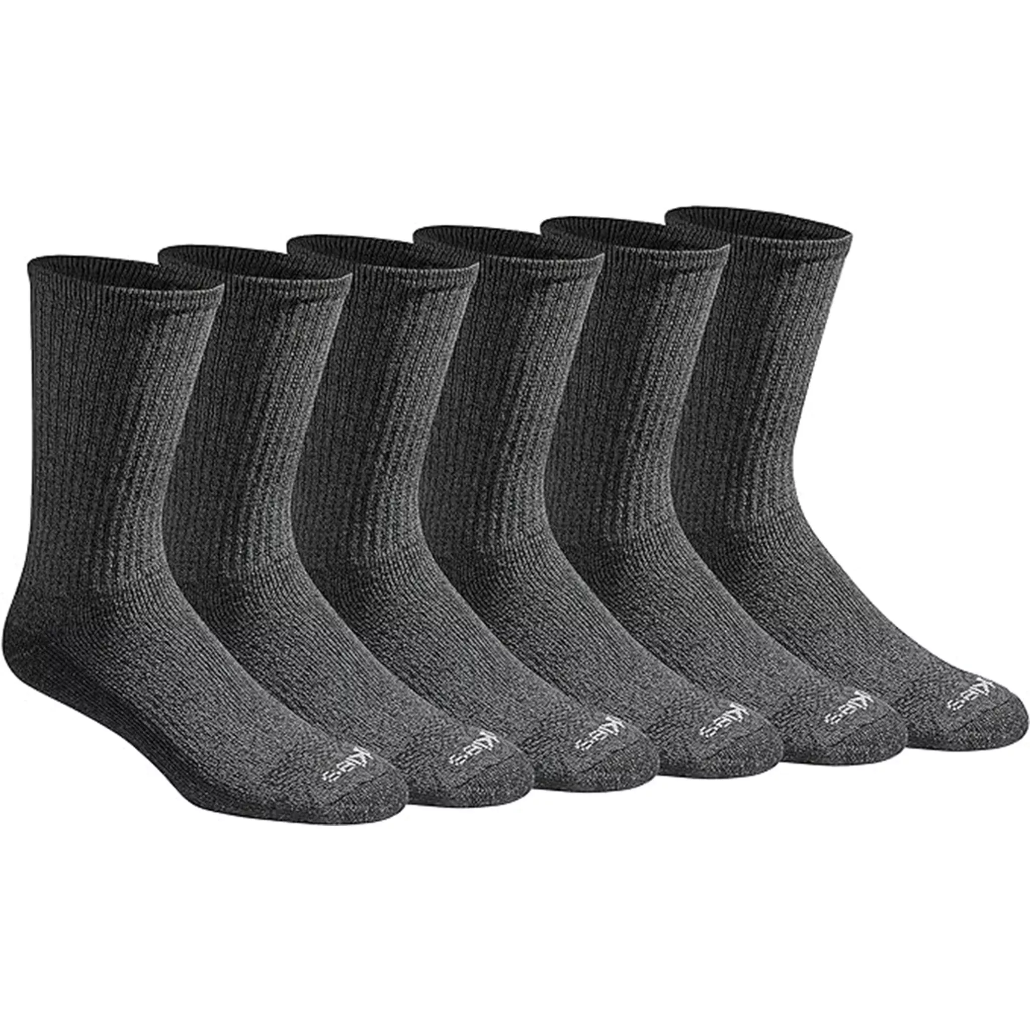 Dickies Men's 6 Packs Dri-Tech Moisture Control Crew Work Socks, Sizes 6-12 (I11750)