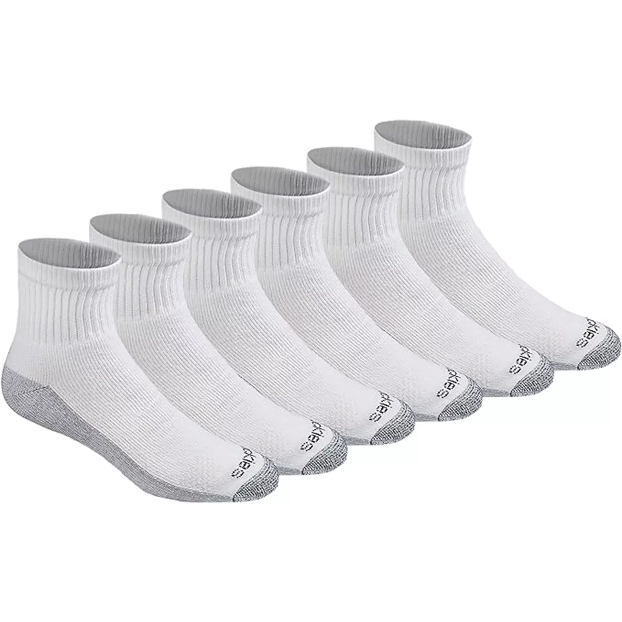 Dickies Men's 6 Packs Dri-tech Moisture Control Quarter Socks, Sizes 12-15 - (I11742)