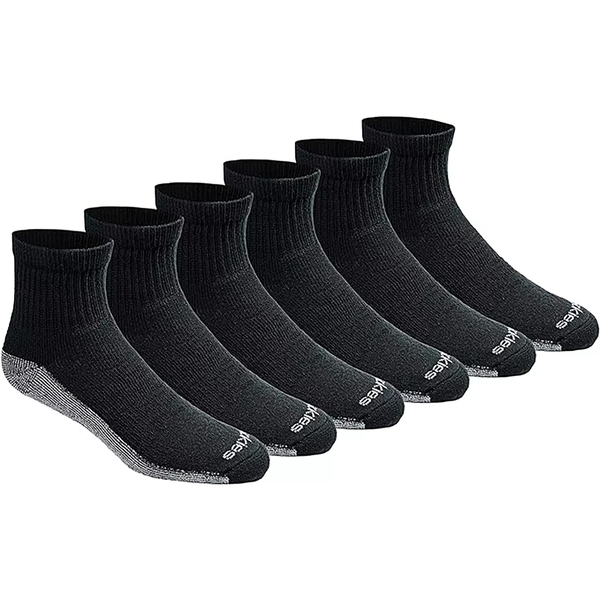 Dickies Men's 6 Packs Dri-Tech Quarter Socks, Sizes 6-12 (I11740)