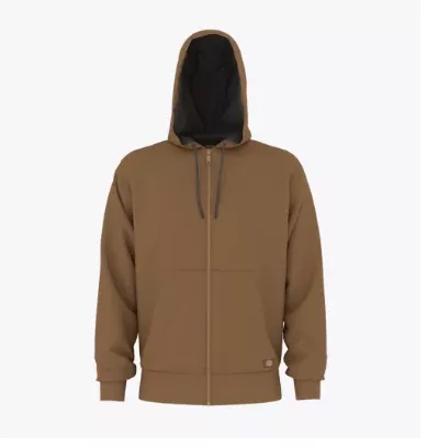 Dickies MENS FULL ZIP THERMAL LINED FLEECE-A85X7-0BD(BROWN DUCK)
