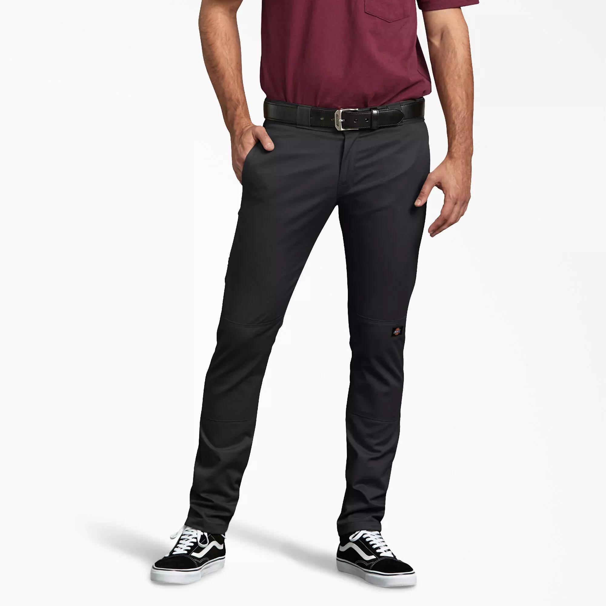 Dickies Skinny Fit Double Knee Work Pants - Black DWP811