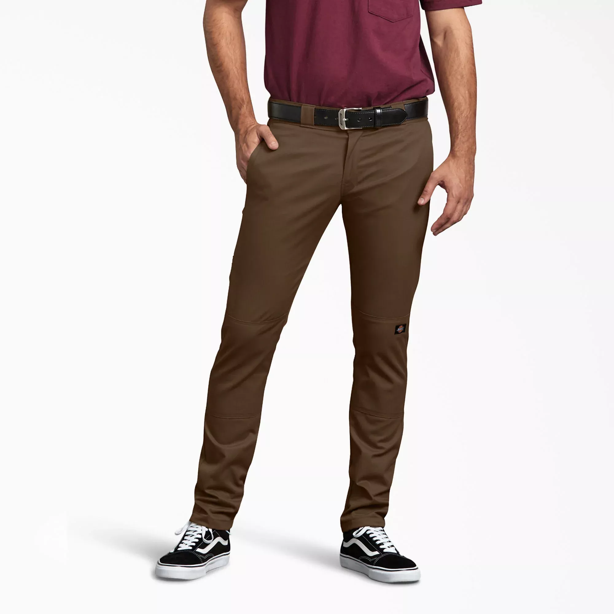 Dickies Skinny Fit Double Knee Work Pants - Timber Brown DWP811