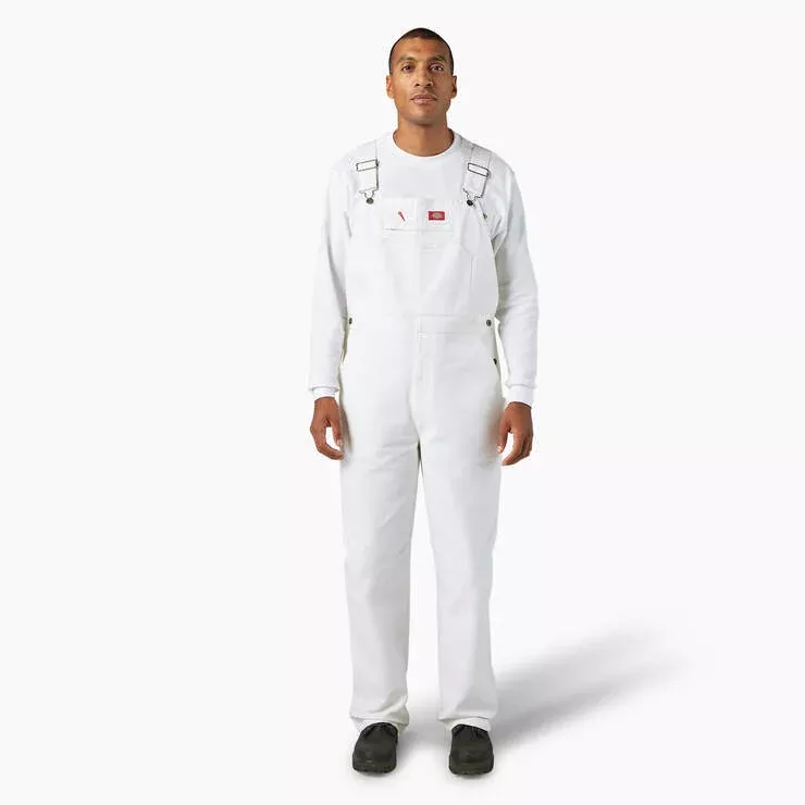Dickies Utility Painter's Bib Overalls - White 8953