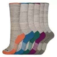 Dickies Women's 6 Packs Dri-Tech Moisture Control Free Run Crew Socks, Sizes 6-9 ( 61004 )
