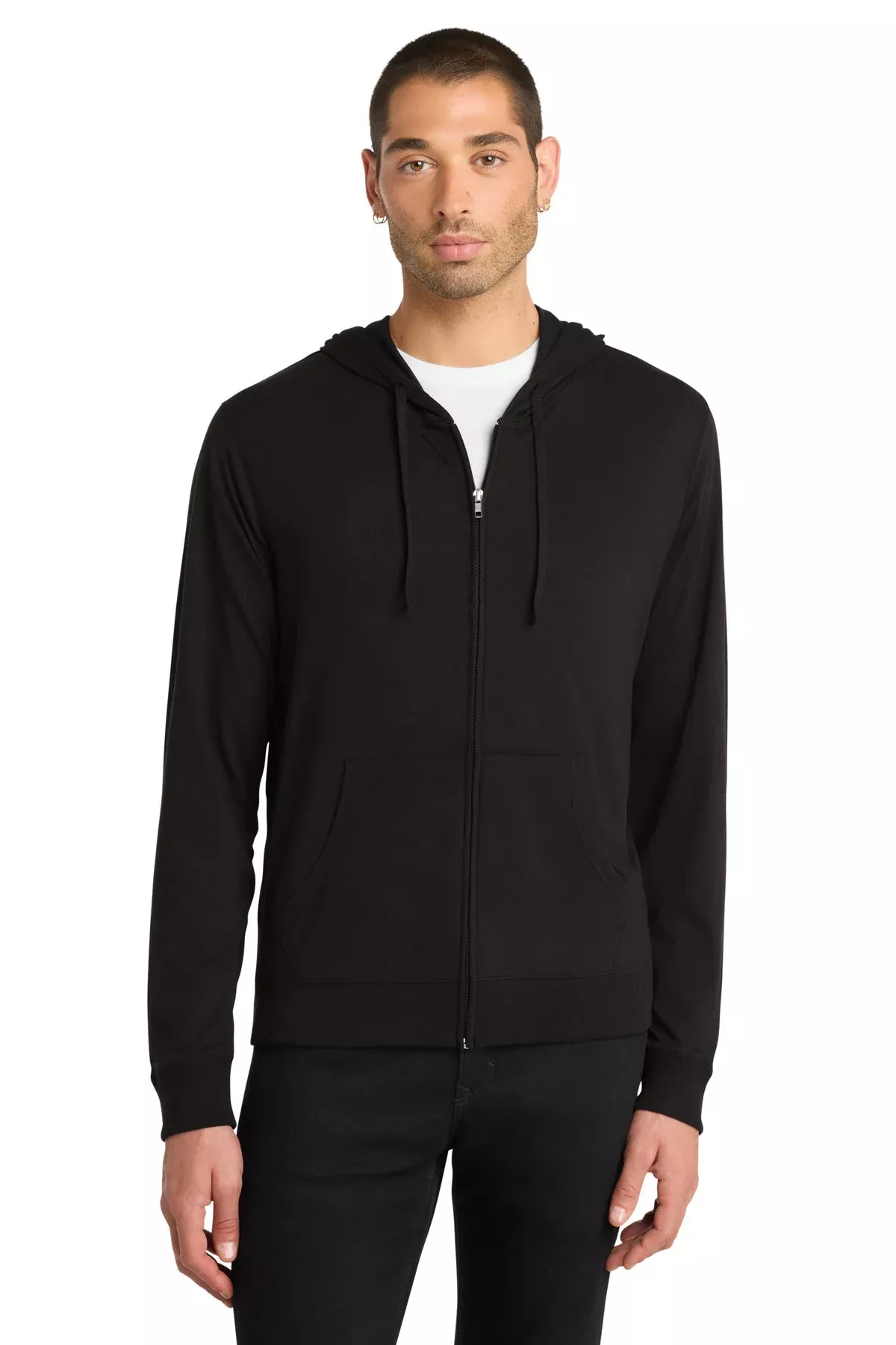 District DT1100 Jersey Full-Zip Hoodie