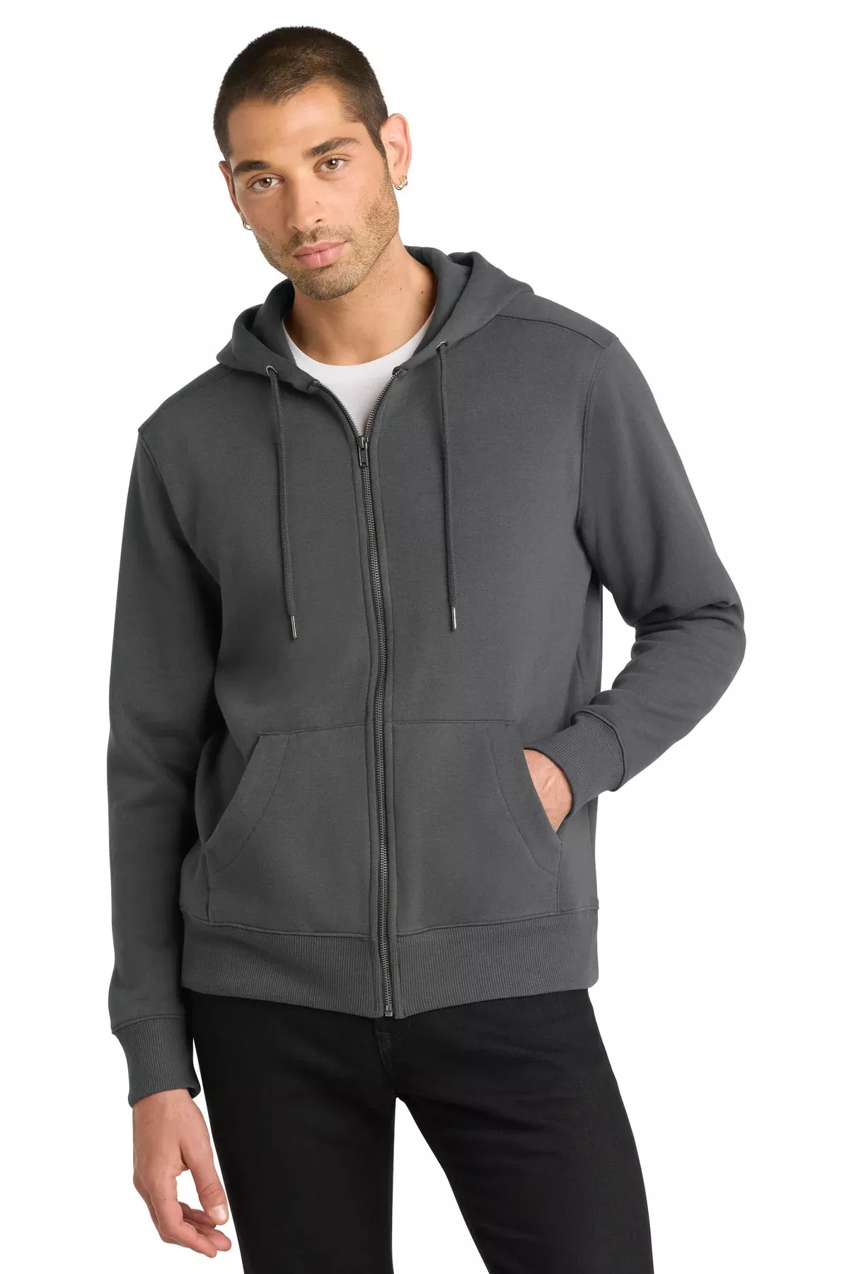 District DT1103 Perfect WeightFleece Full-Zip Hoodie