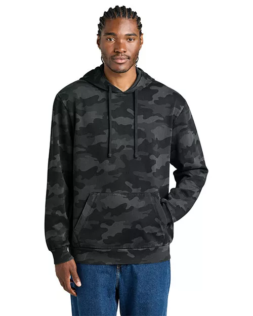 District DT2200C Wash Camo Fleece Hoodie