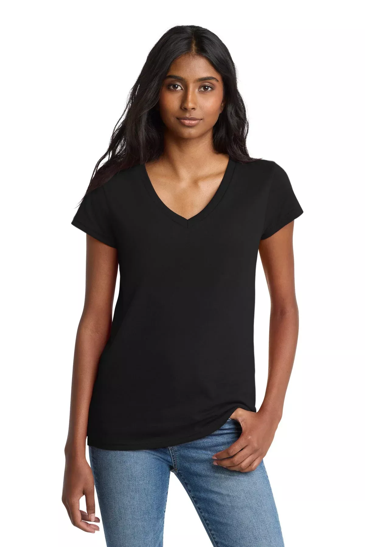 District DT8001 Women's Re-TeeV-Neck