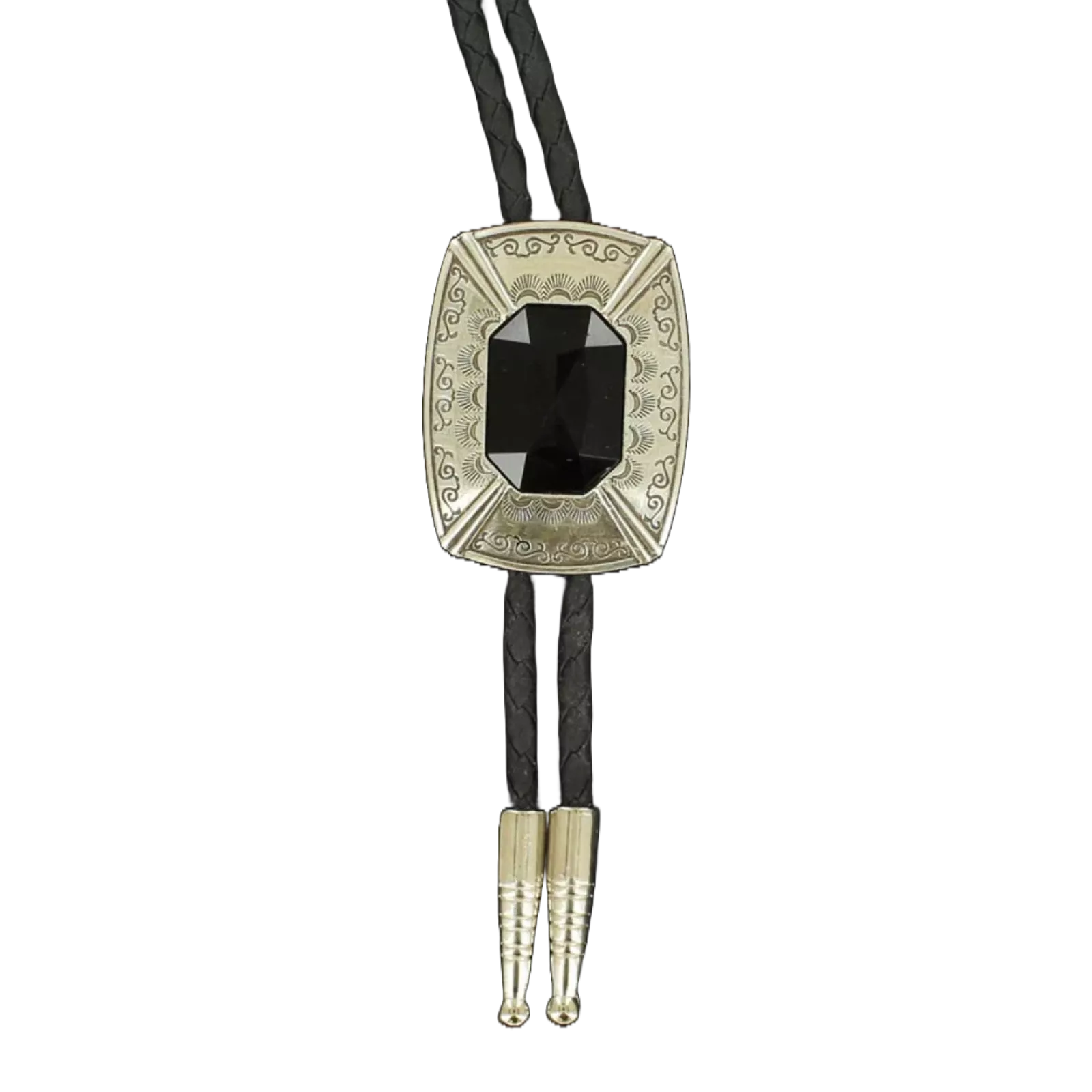 DOUBLE S ADULT WESTERN BLACK STONE BOLO