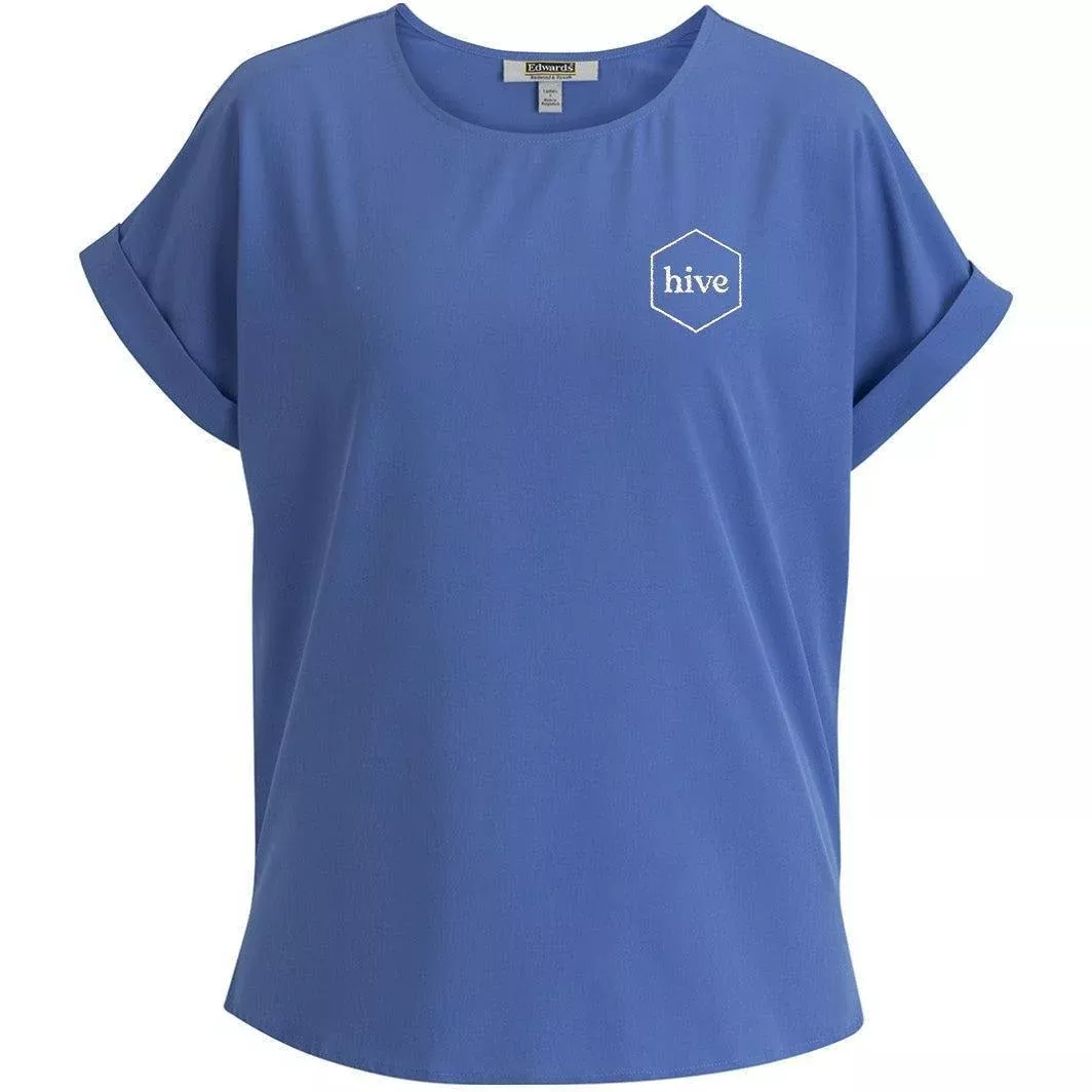 Edwards Women's Dolman Short Sleeve Blouse