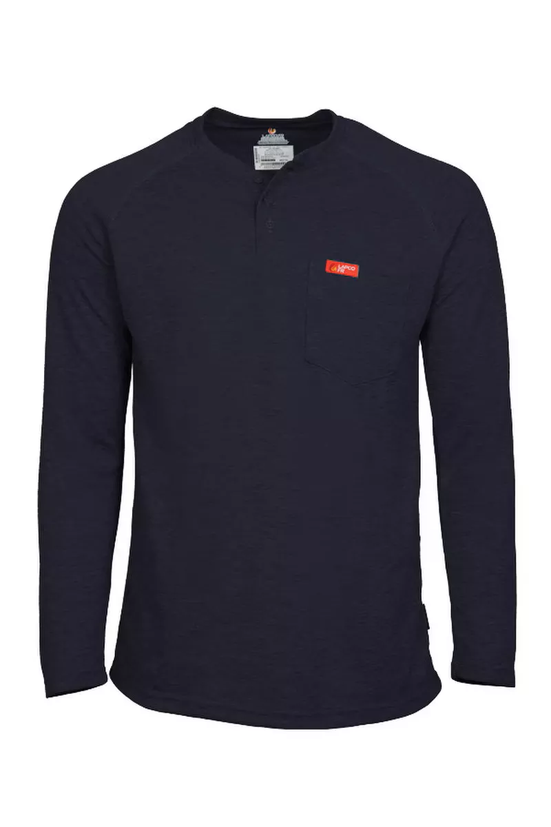 Flame-Resistant Raglan Sleeve Henley T-Shirt – 6oz. Tecasafe Plus