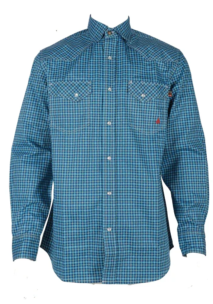 FORGE FR MEN'S PLAID LONG SLEEVE SNAPS SHIRT -MFRPLDS-3