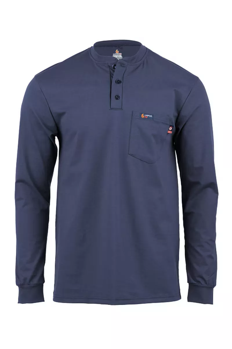FR Henley Tees | 6oz. 93/7 Knit - Navy