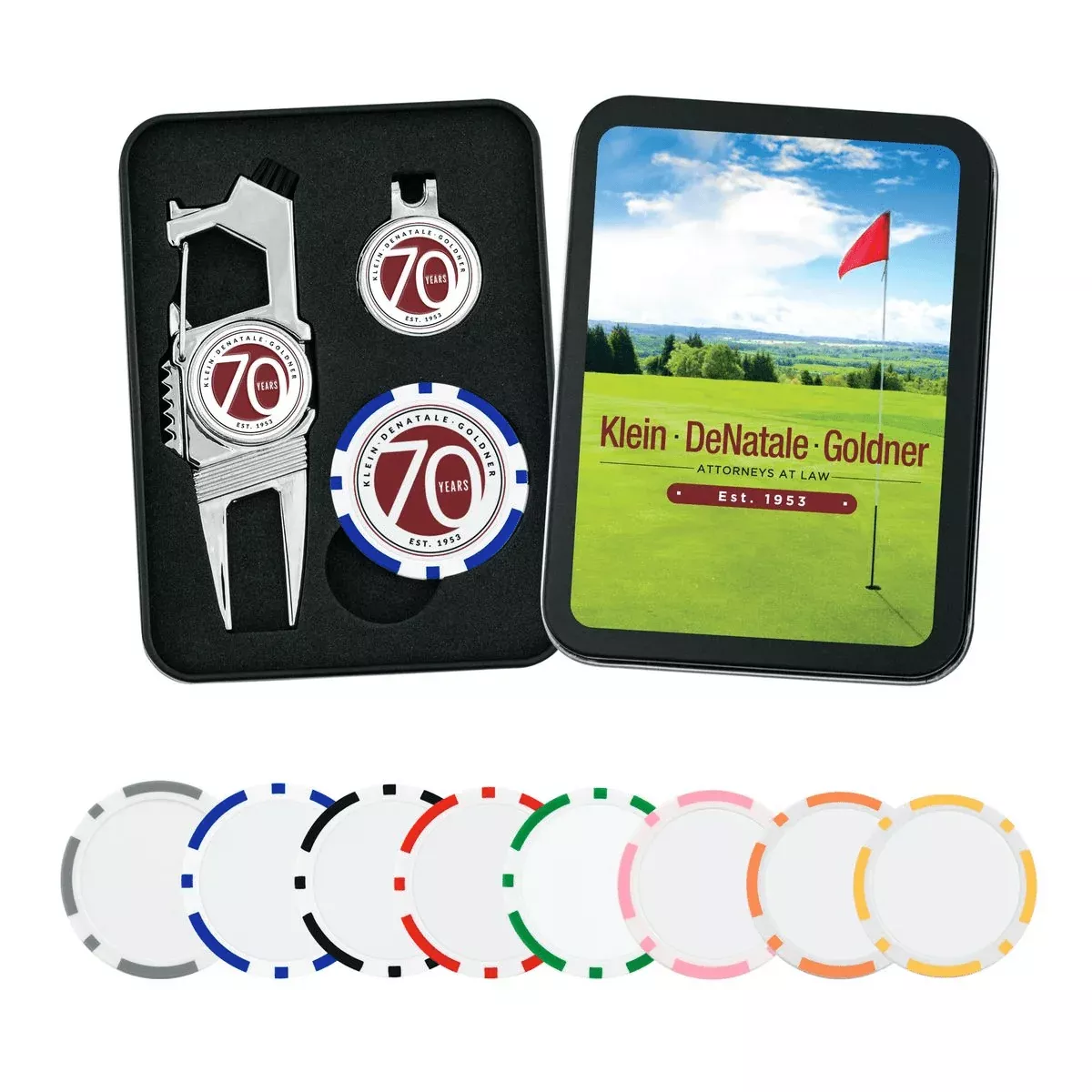 Golf-N-Brew Divot Tool Set w/Poker Chip