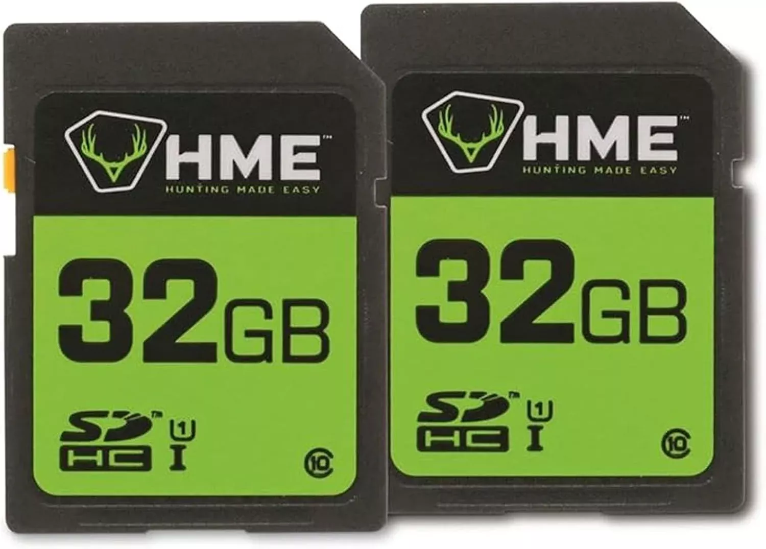 HME SD Cards - Compact Durable Reliable High-Speed Memory Cards Compatible with SDHC Slot Devices, 32GB - 2 Pack