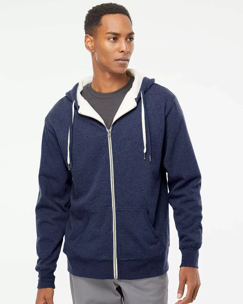 Independent Trading Co.Sherpa-Lined Hooded Sweatshirt