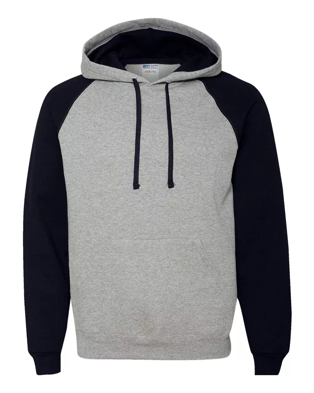 JERZEES Nublend Colorblocked Raglan Hooded Sweatshirt